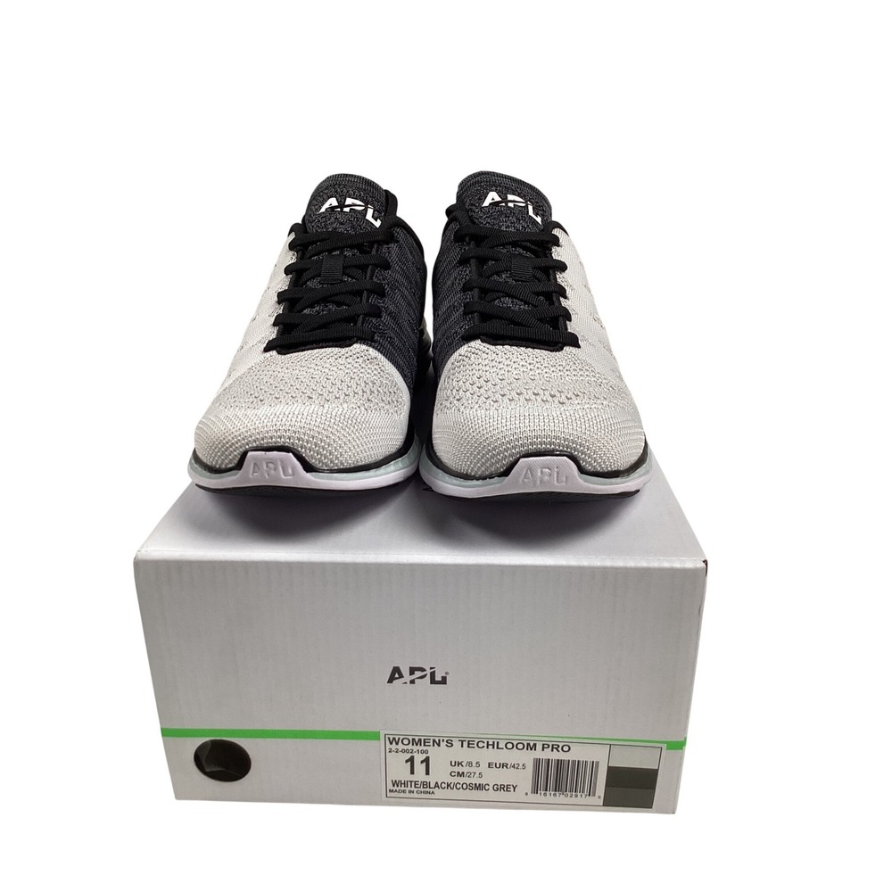 APL Women's Techloom Pro Sneakers Size 11 White Black‎ Cosmic Grey
